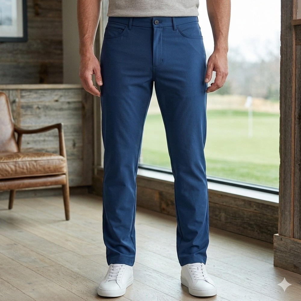 Public Rec Workday Pants Mens 35/32 (Fits 36/32) Navy Blue Performance 5-Pocket